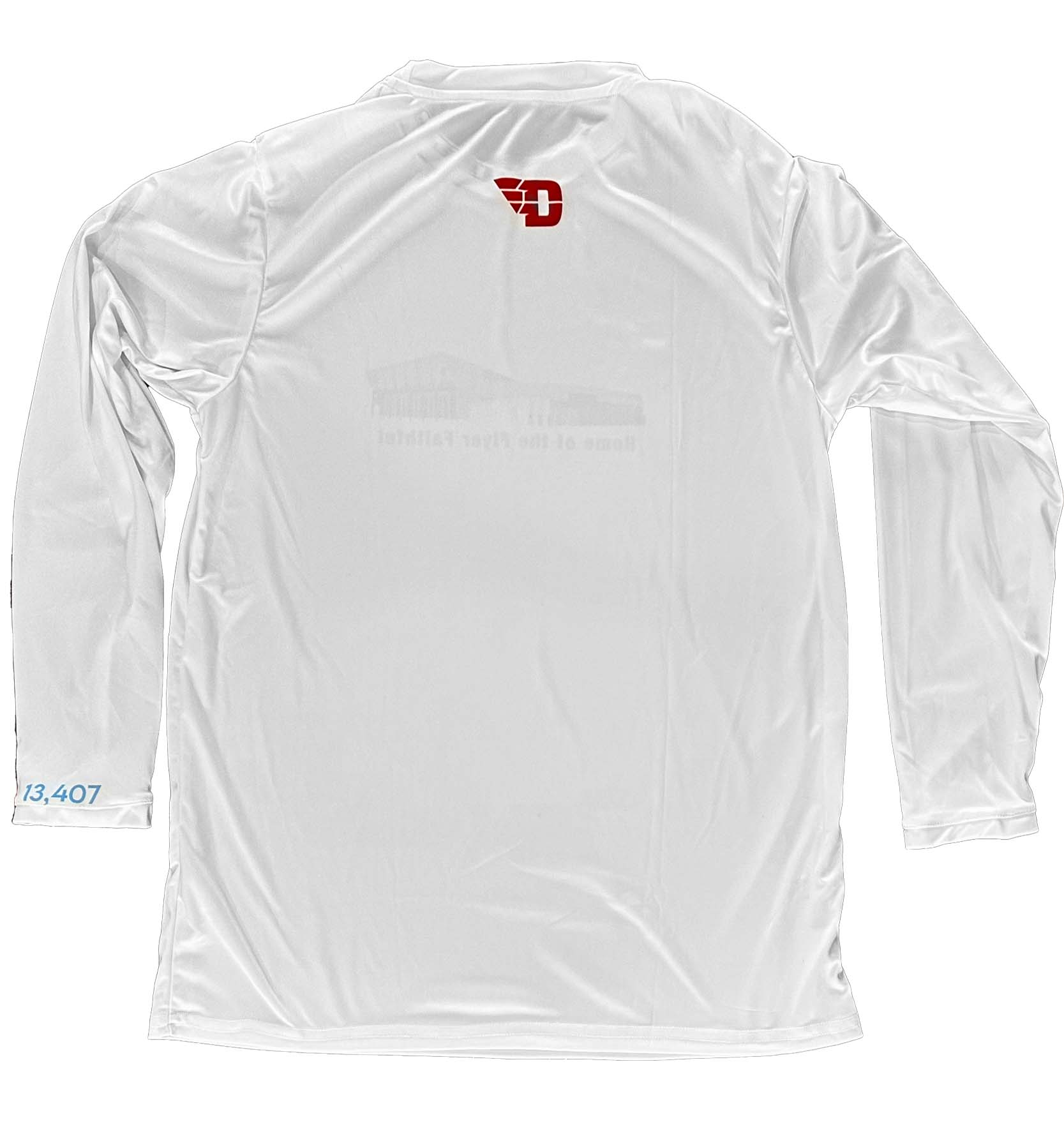 FWD Clothing Co., University Of Dayton Flyers Basketball Home of the Flyer Faithful Long Sleeve Performance Tee Back