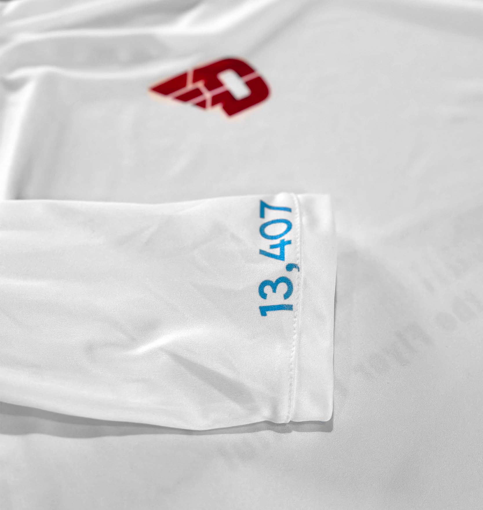 FWD Clothing Co., University Of Dayton Flyers Basketball Home of the Flyer Faithful Long Sleeve Performance Tee Close Up