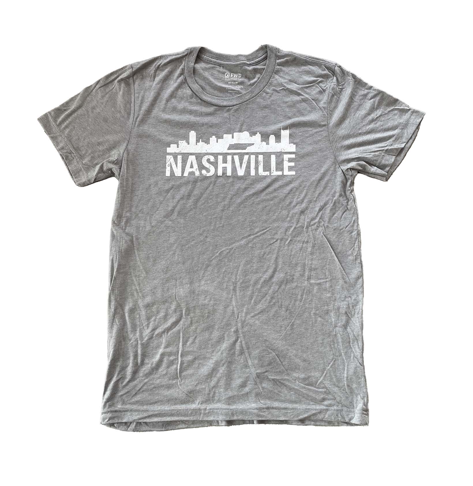 • Nashville Skyline Gray Tee city graphic t-shirt
• FWD Nashville skyline shirt
• Nashville graphic tee casual top