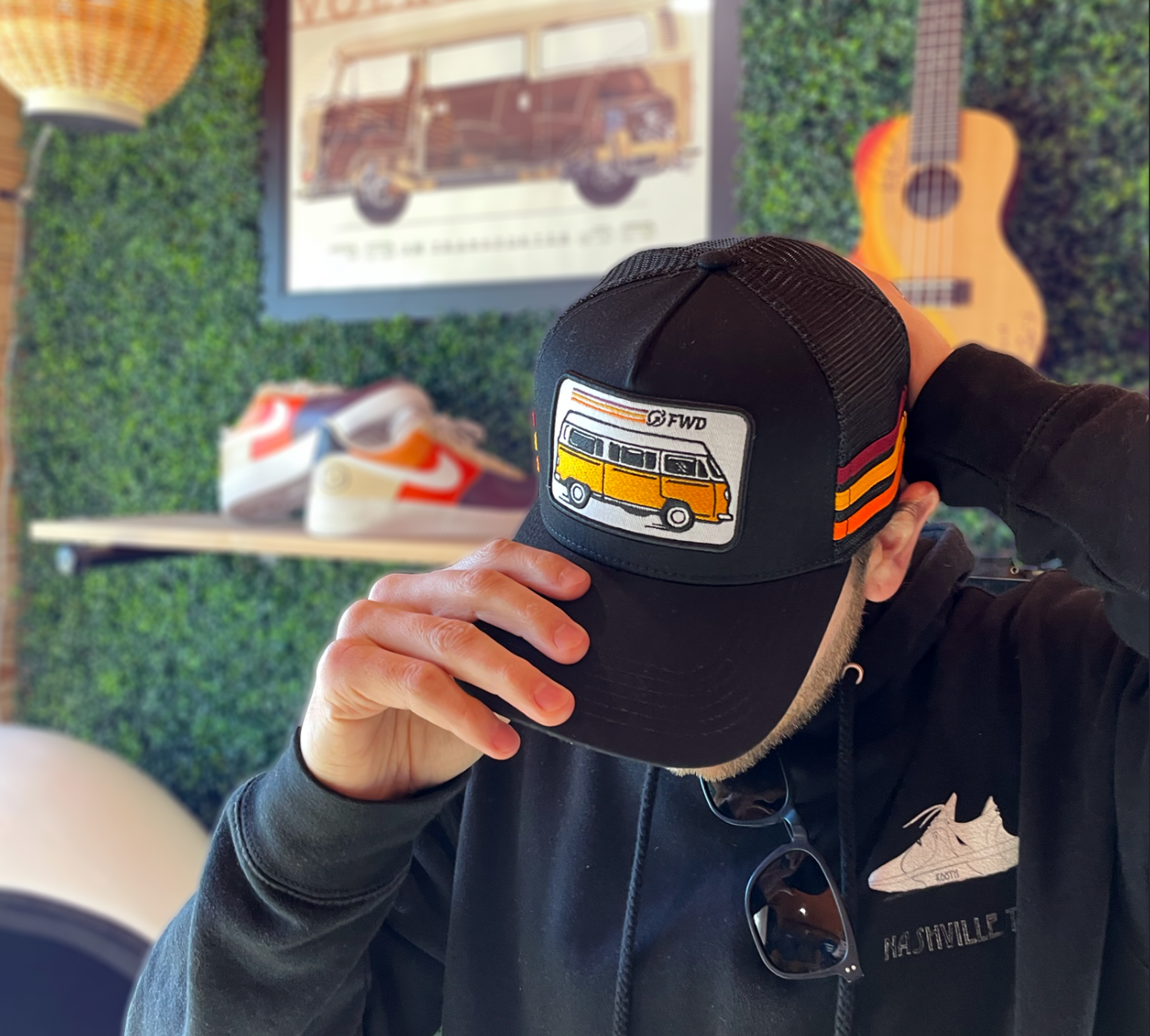 3 Stripe Bus Trucker Mesh Hat