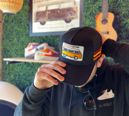 3 Stripe Bus Trucker Mesh Hat