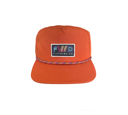 FWD 70s Retro Orange Hat Front View