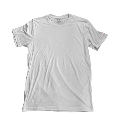 • FWD Basic Heather Off White Tee soft everyday comfort t-shirt
• FWD Clothing basic tee front view
• FWD basic tee lifestyle shirt