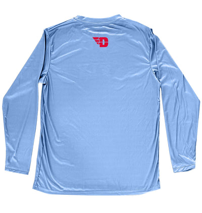 FWD Clothing Co., University Of Dayton Flyers Basketball FLY Long Sleeve Performance Tee Back