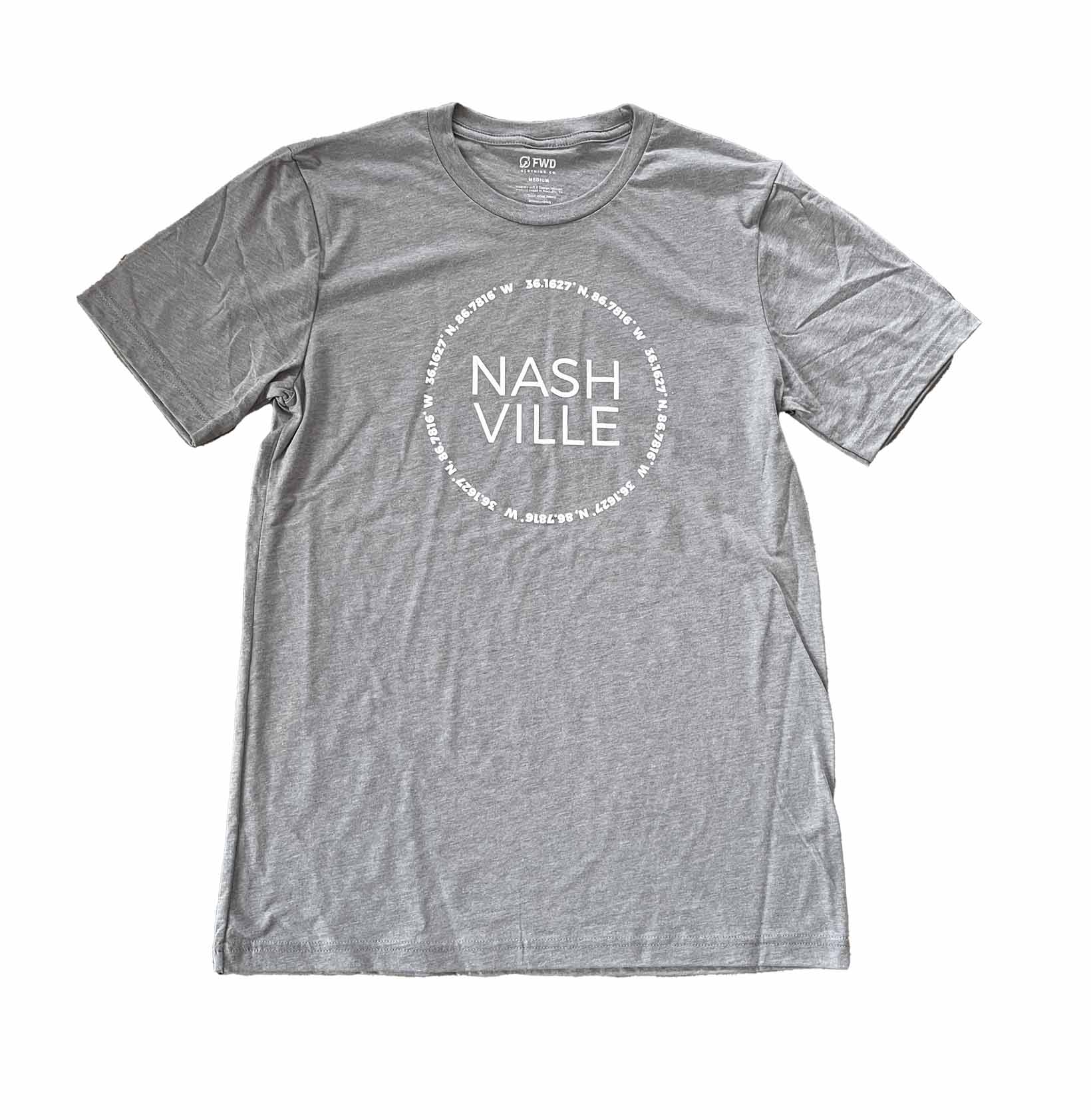 C*n様 NASHVILLE グレー 半袖Tシャツ Nashville Coordinates Tee – Graphic City T-Shirt | FWD Clothing