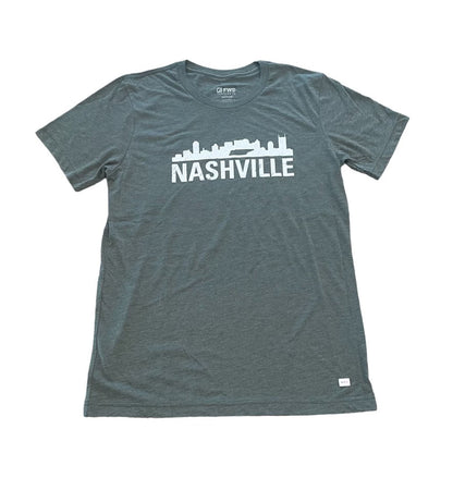 • Nashville Skyline Military Green Tee city graphic t-shirt
• FWD Nashville skyline shirt
• Nashville graphic tee casual top
