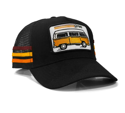 3 Stripe Bus Trucker Mesh Hat