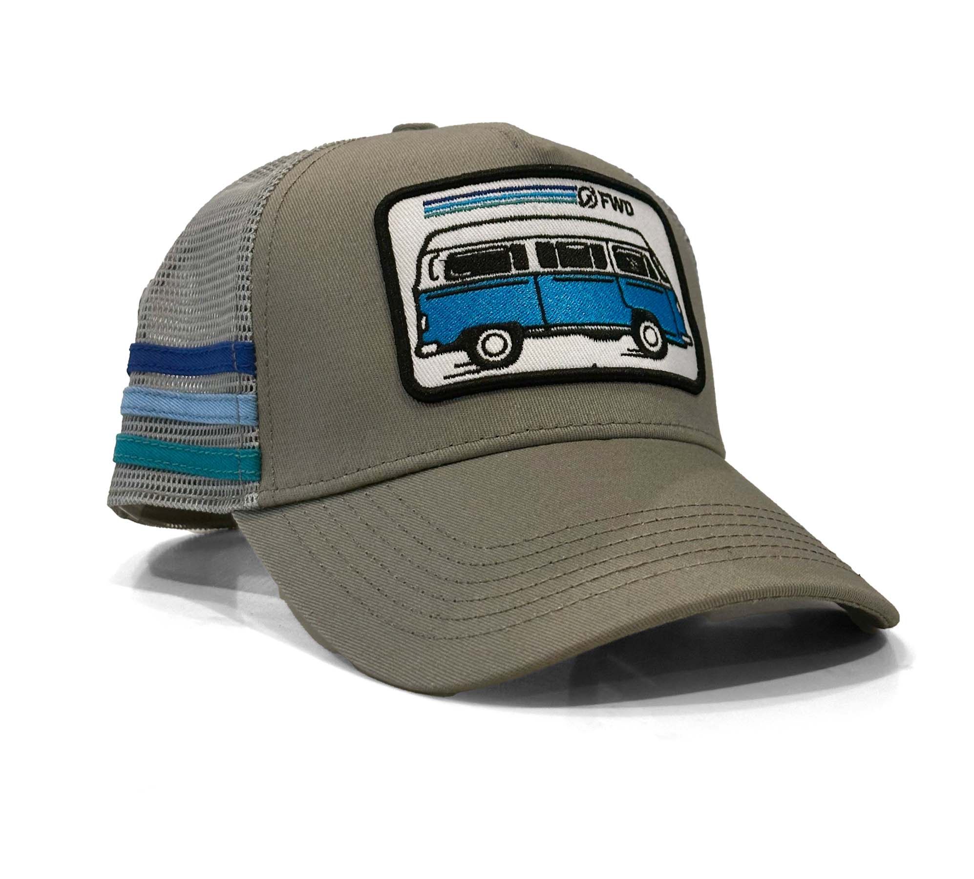 3 Stripe Bus Trucker Mesh Hat