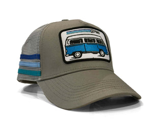 3 stripe Bus Trucker Mesh Hat