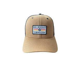 Nashville Striped Tri-Star Trucker Hat