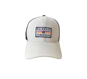 Nashville Striped Tri-Star Trucker Hat