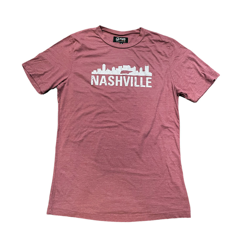 • Nashville Skyline Mauve Tee city graphic t-shirt
• FWD Nashville skyline shirt
• Nashville graphic tee casual top