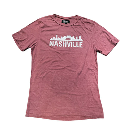 • Nashville Skyline Mauve Tee city graphic t-shirt
• FWD Nashville skyline shirt
• Nashville graphic tee casual top