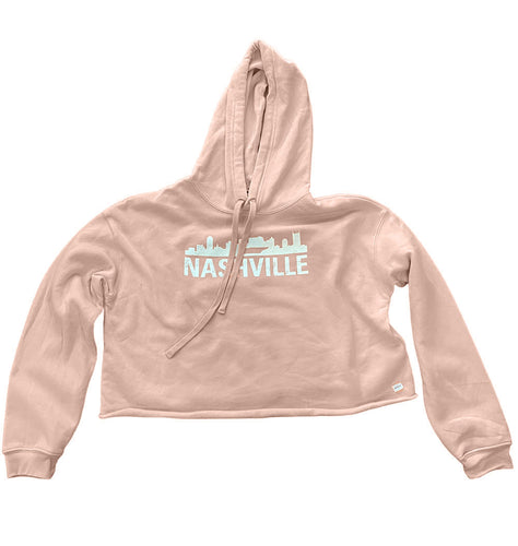 Nashville Skyline Fleece Crop Hoodie
